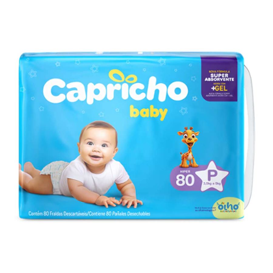 Fralda Capricho Baby Hiper 80 (P)