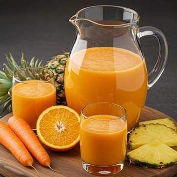 Suco São José (Abacaxi, cenoura e laranja).